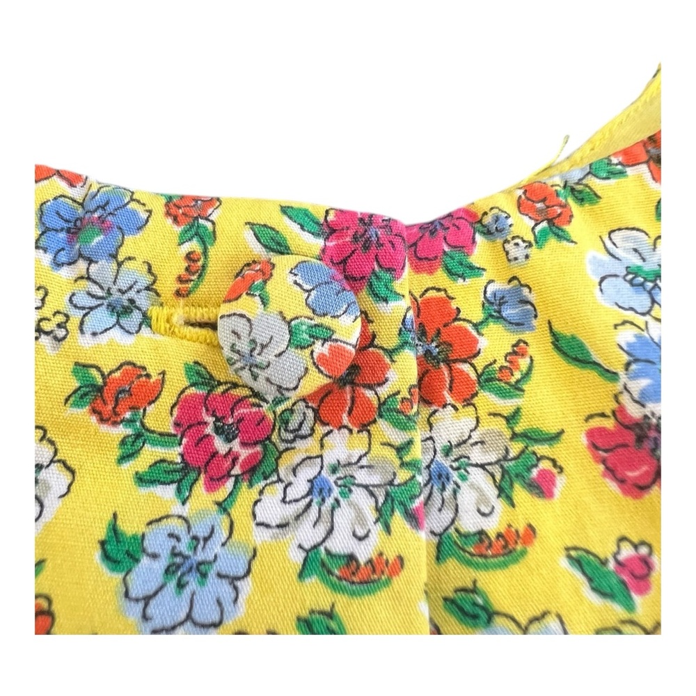 POLO RALPH LAUREN Girl's Floral Cotton Poplin Dress Yellow Girls Size 8 - Picture 9 of 11